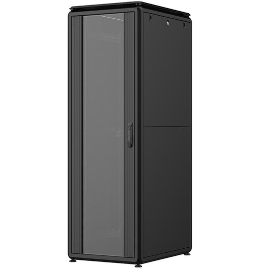 Rockstable 36HE 19 Zoll 600x800x1760mm (BxTxH) Serverschrank | Netzwerkschrank Glastür - Premium Line