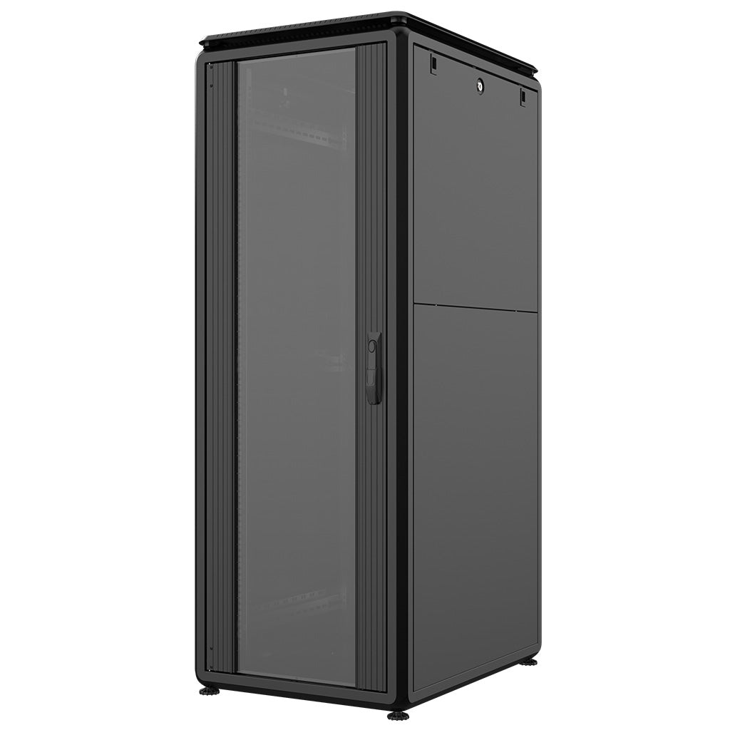 Rockstable 32HE 19 Zoll 600x800x1583mm (BxTxH) Serverschrank | Netzwerkschrank Glastür - Premium Line