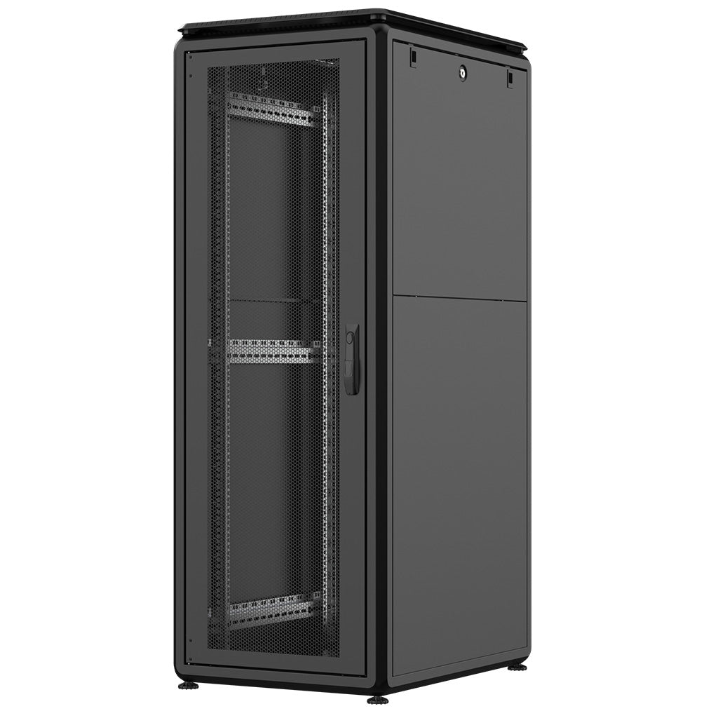 Rockstable 32HE 19 Zoll 600x800x1583mm (BxTxH) Serverschrank | Netzwerkschrank perforierte Tür - Premium Line