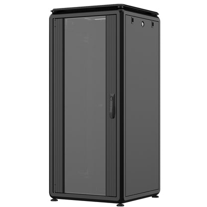 Rockstable 26HE 19 Zoll 600x600x1316mm (BxTxH) Serverschrank | Netzwerkschrank Glastür - Premium Line