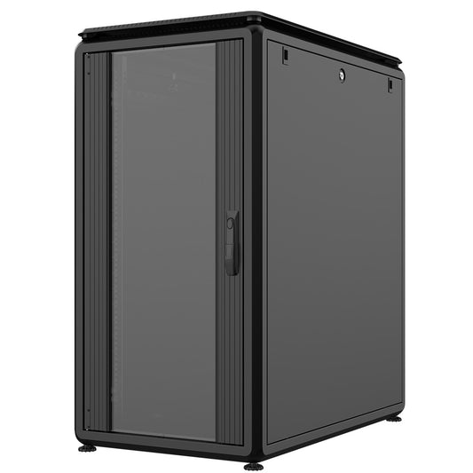 Rockstable 22HE 19 Zoll 600x1000x1139mm (BxTxH)Serverschrank | Netzwerkschrank Glastür - Premium Line
