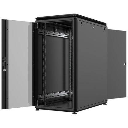 Rockstable 22HE 19 Zoll 600x1000x1139mm (BxTxH)Serverschrank | Netzwerkschrank Glastür - Premium Line