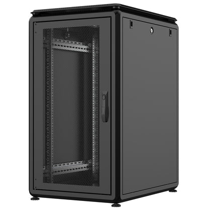 Rockstable 20HE 19 Zoll 600x800x1050mm (BxTxH) Serverschrank | Netzwerkschrank perforierte Tür - Premium Line