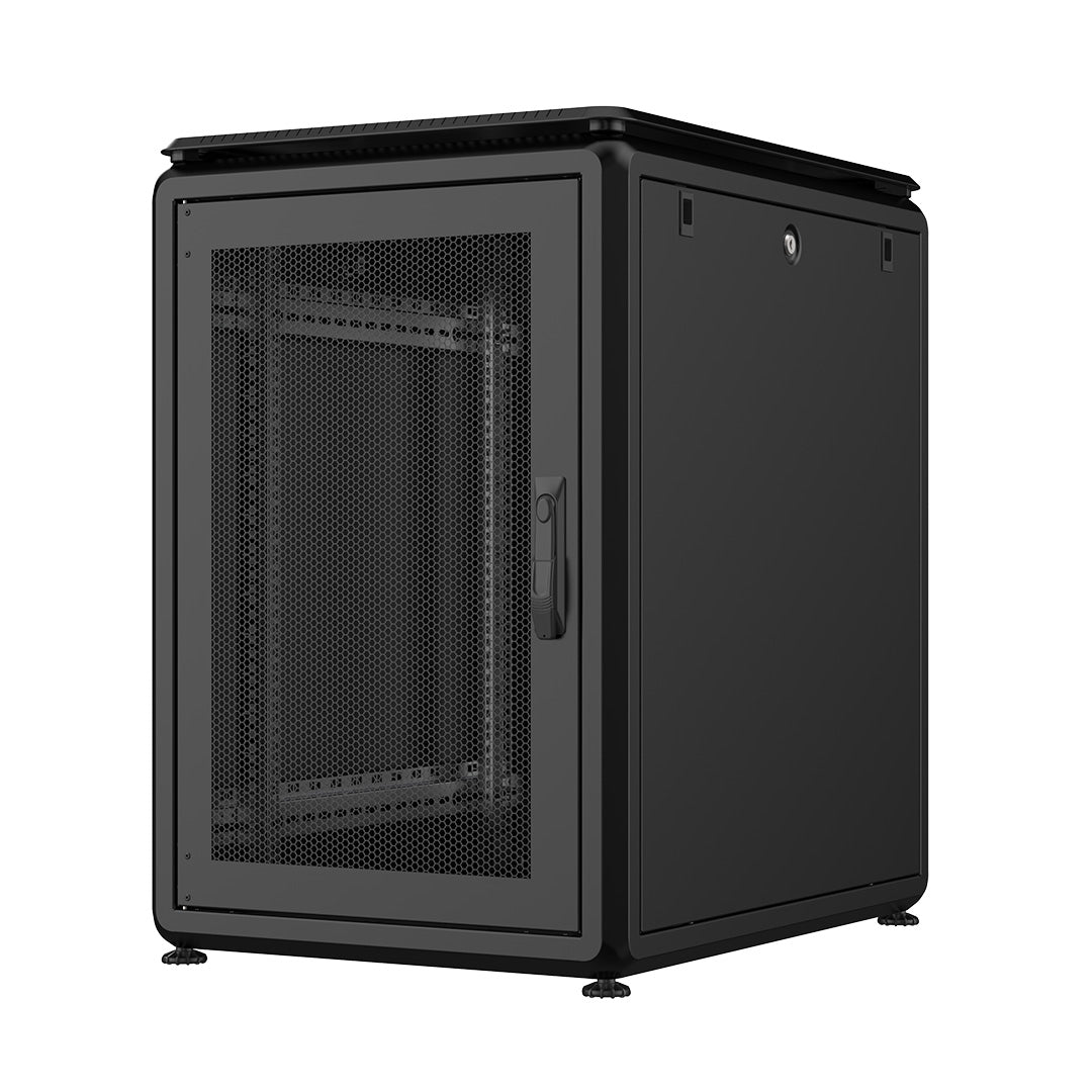 Rockstable 16HE 19 Zoll 600x800x872mm (BxTxH) Serverschrank | Netzwerkschrank perforierte Tür - Premium Line