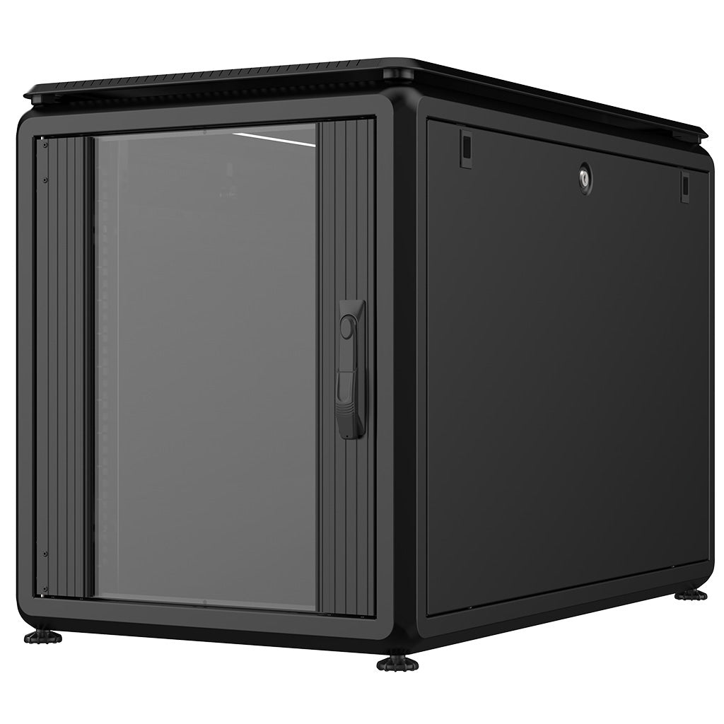 Rockstable 12HE 19 Zoll 600x1000x697mm (BxTxH) Serverschrank | Netzwerkschrank Glastür - Premium Line