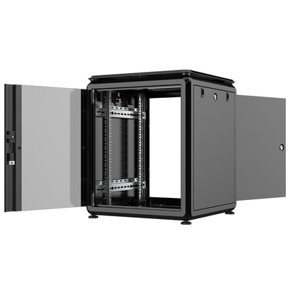 Rockstable 12HE 19 Zoll 600x600x697mm (BxTxH) Serverschrank | Netzwerkschrank Glastür - Premium Line