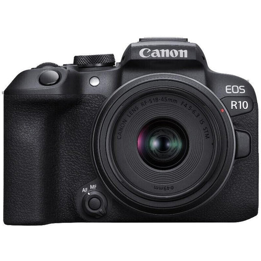 Canon EOS R10 + RF-S 18-45mm F4.5-6.3 IS STM - 24,2 MP - 6000 x 4000 Pixel - CMOS - 2,5x - 4K Ultra HD - Schwarz