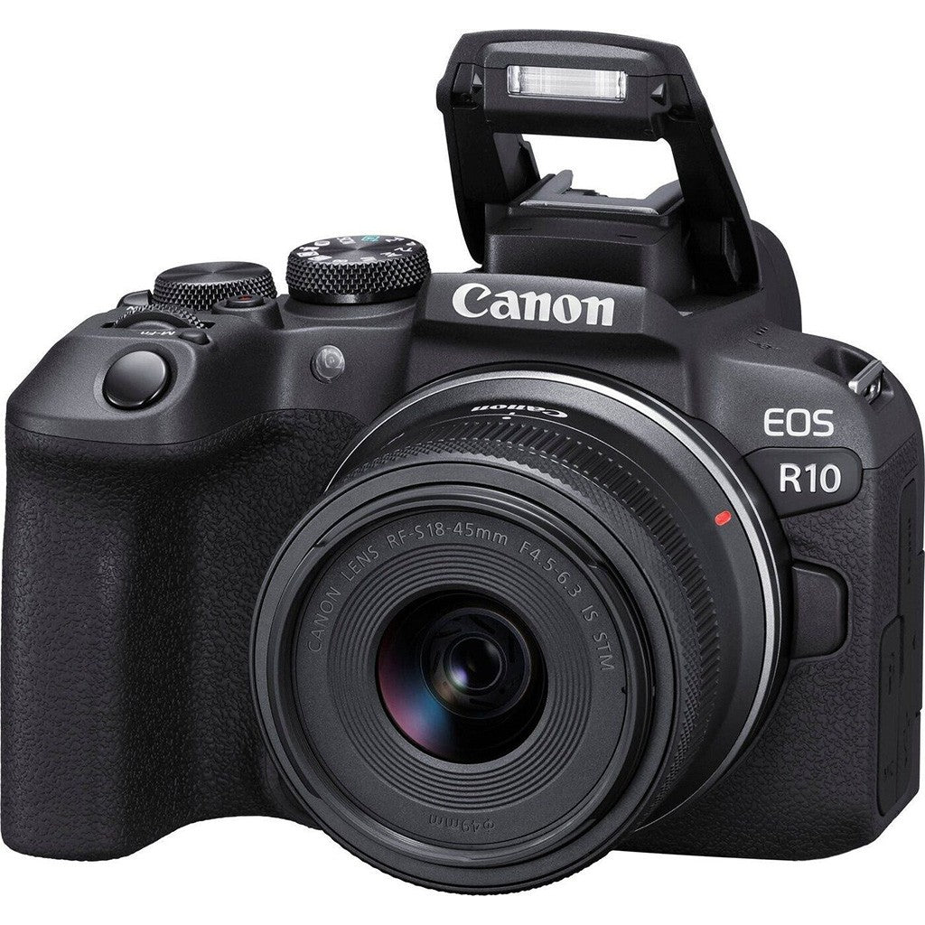 Canon EOS R10 + RF-S 18-45mm F4.5-6.3 IS STM - 24,2 MP - 6000 x 4000 Pixel - CMOS - 2,5x - 4K Ultra HD - Schwarz