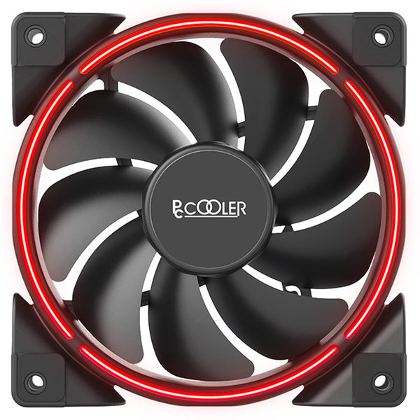 PCCOOLER Lüfter - Bis zu 1800 U/min und 54,5 CFM - verschiedene Farben - CORONA-RED - 6940526104902