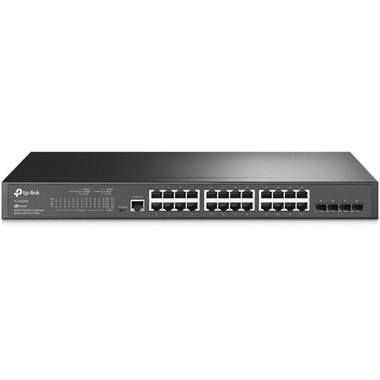 TP-LINK JetStream 24-Port Gigabit L2 Managed Switch mit 4 SFP-Slots - Managed - L2/L3 - Gigabit Ethernet (10/100/1000) - Rack-Einbau - 1U