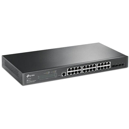TP-LINK JetStream 24-Port Gigabit L2 Managed Switch mit 4 SFP-Slots - Managed - L2/L3 - Gigabit Ethernet (10/100/1000) - Rack-Einbau - 1U