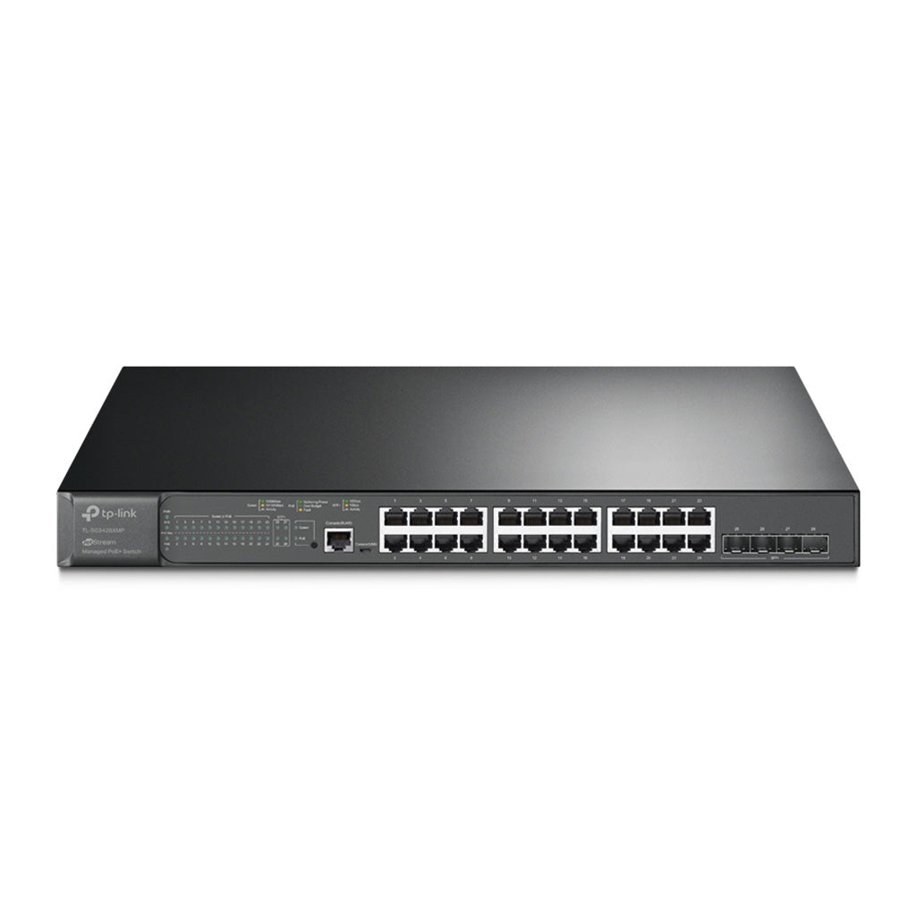 TP-Link JetStream 24-Port Gigabit L2+-Managed-PoE+-Switch mit 4 10G-SFP+-Slots - TL-SG3428XMP - 6935364030780