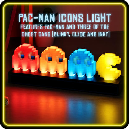 Paladone - Pac Man & Geister Schreibtischlicht - Offiziell lizenziert