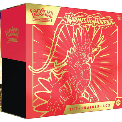 Pokemon - Top-Trainer-Box Karmesin & Purpur (Koraidon) (9 Boosterpacks & Premium-Zubehör)