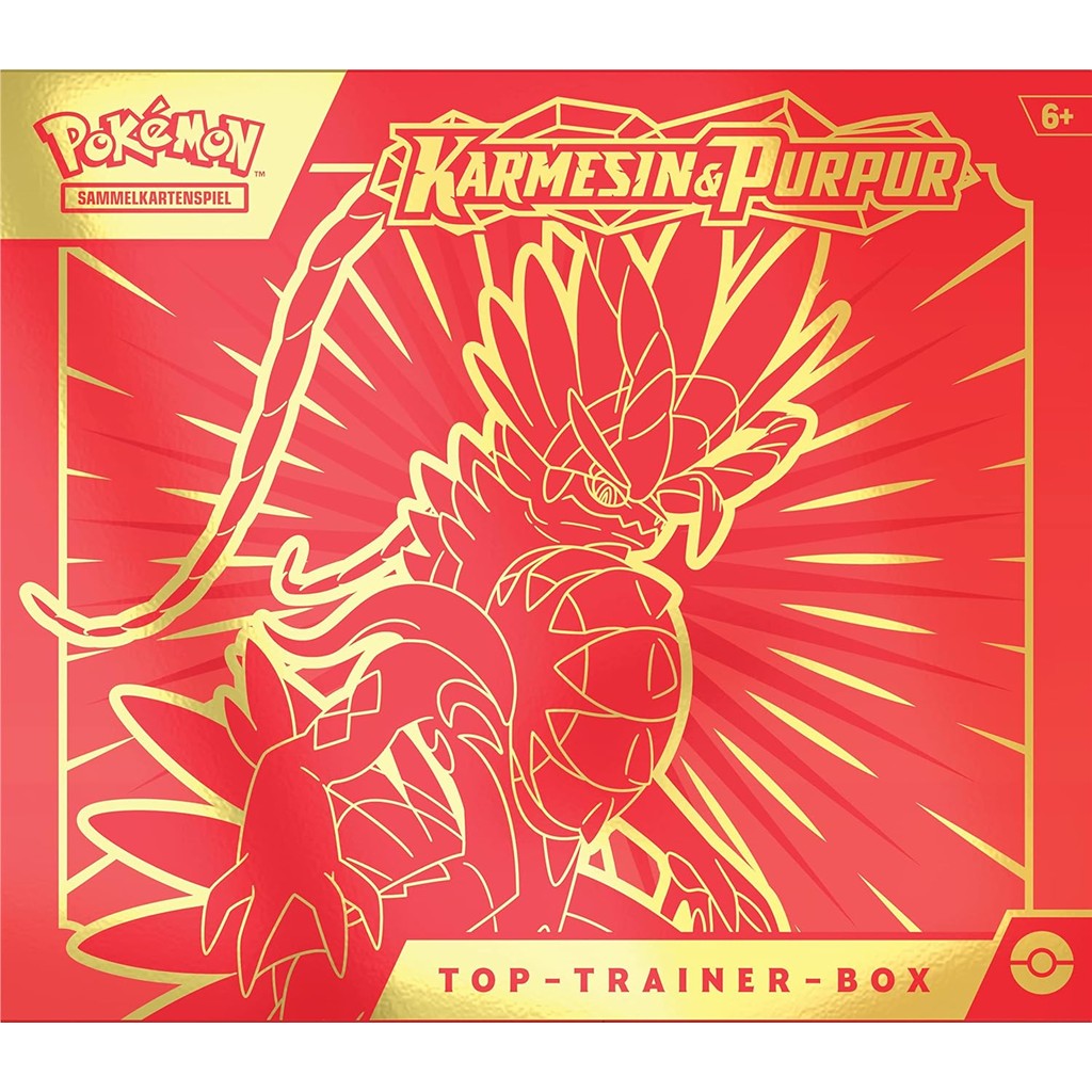 Pokemon - Top-Trainer-Box Karmesin & Purpur (Koraidon) (9 Boosterpacks & Premium-Zubehör)