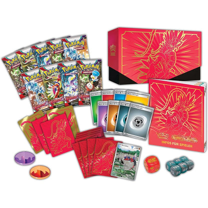 Pokemon - Top-Trainer-Box Karmesin & Purpur (Koraidon) (9 Boosterpacks & Premium-Zubehör)