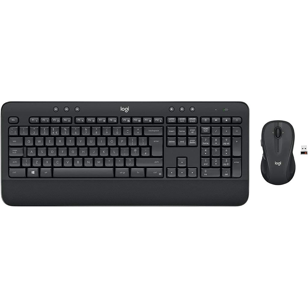 Logitech MK545 ADVANCED Wireless Keyboard and Mouse Combo - Volle Größe (100%) - Kabelgebunden - USB - QWERTZ - Schwarz - Maus enthalten