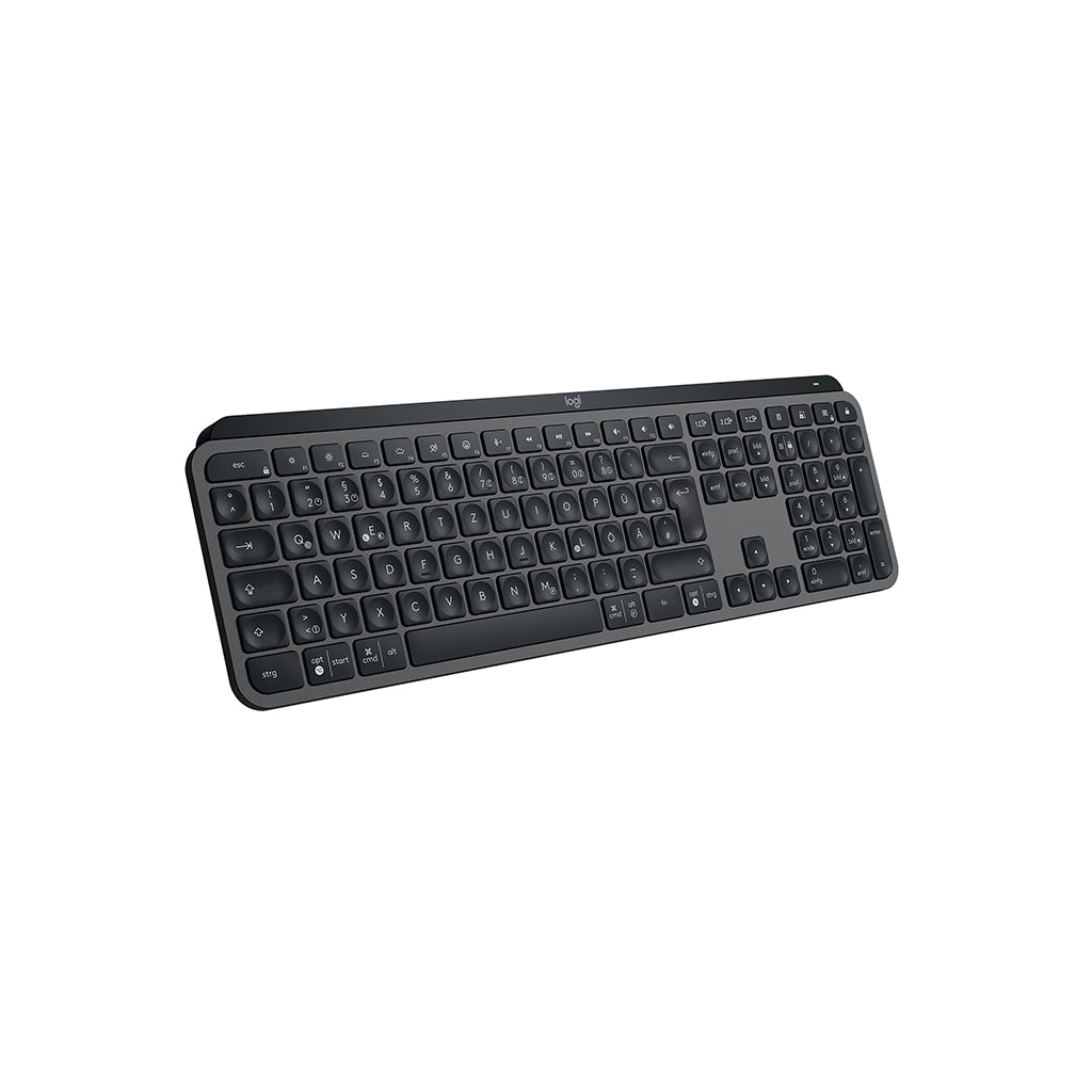 Logitech Tastatur MX KEYS S DE - kabellose ergonomische Tastatur mit LED-Beleuchtung und USB-Nano-Empfänger.