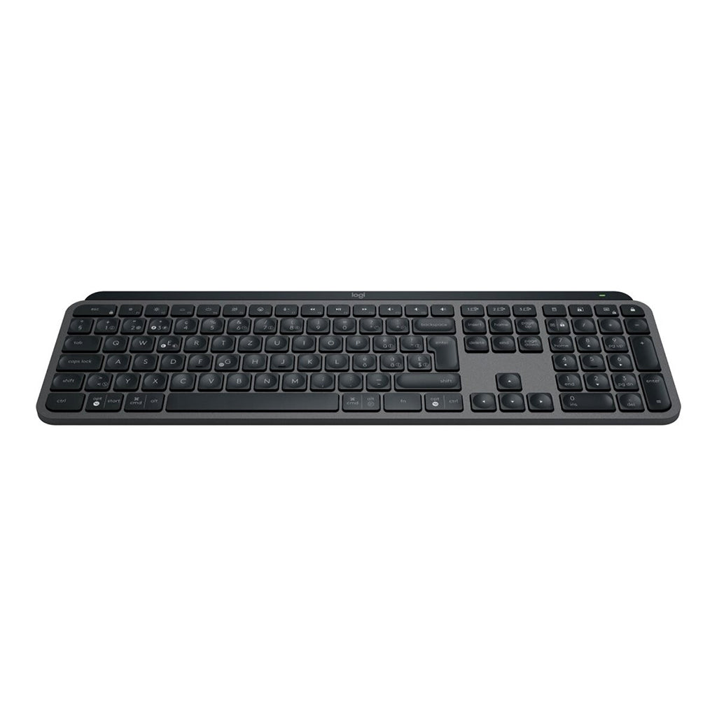 Logitech Tastatur MX KEYS S DE - kabellose, ergonomische Tastatur mit LED-Beleuchtung und USB-Nano-Empfänger.