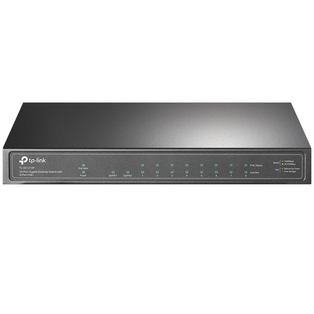 TP-LINK TL-SG1210P - Switch - onbeheerd - 8 x 10/100/1000 (PoE+)