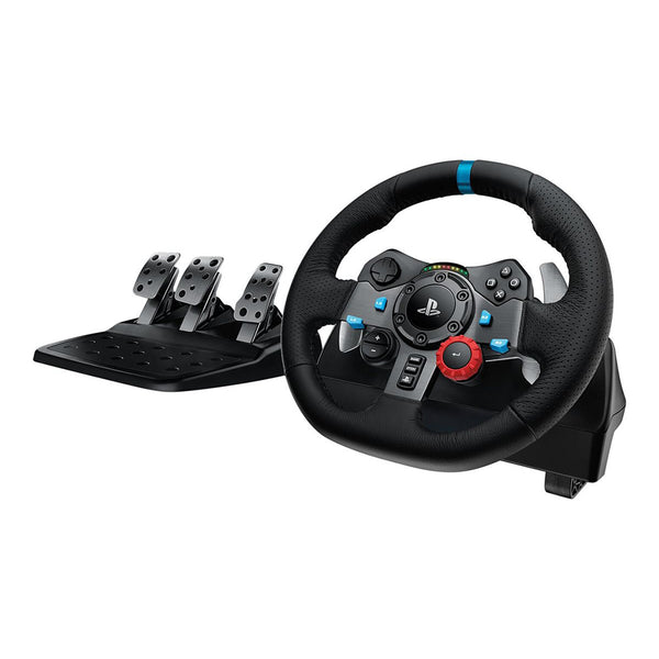 Logitech G29 Driving Force gaming wheel with pedal unit for PC and PlayStation platforms.
