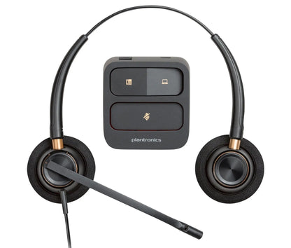 Poly EncorePro 520 Binaurales Headset + Quick Disconnect - Kabelgebunden - Anrufe/Musik - 20 - 10000 Hz - 74 g - Kopfhörer - Schwarz