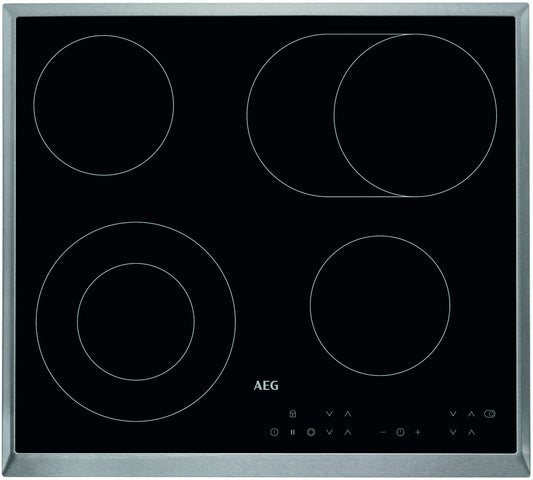 AEG HK634060XB - Schwarz - Integriert - 60 cm - Keramik - Glaskeramik - 4 Zone(n)
