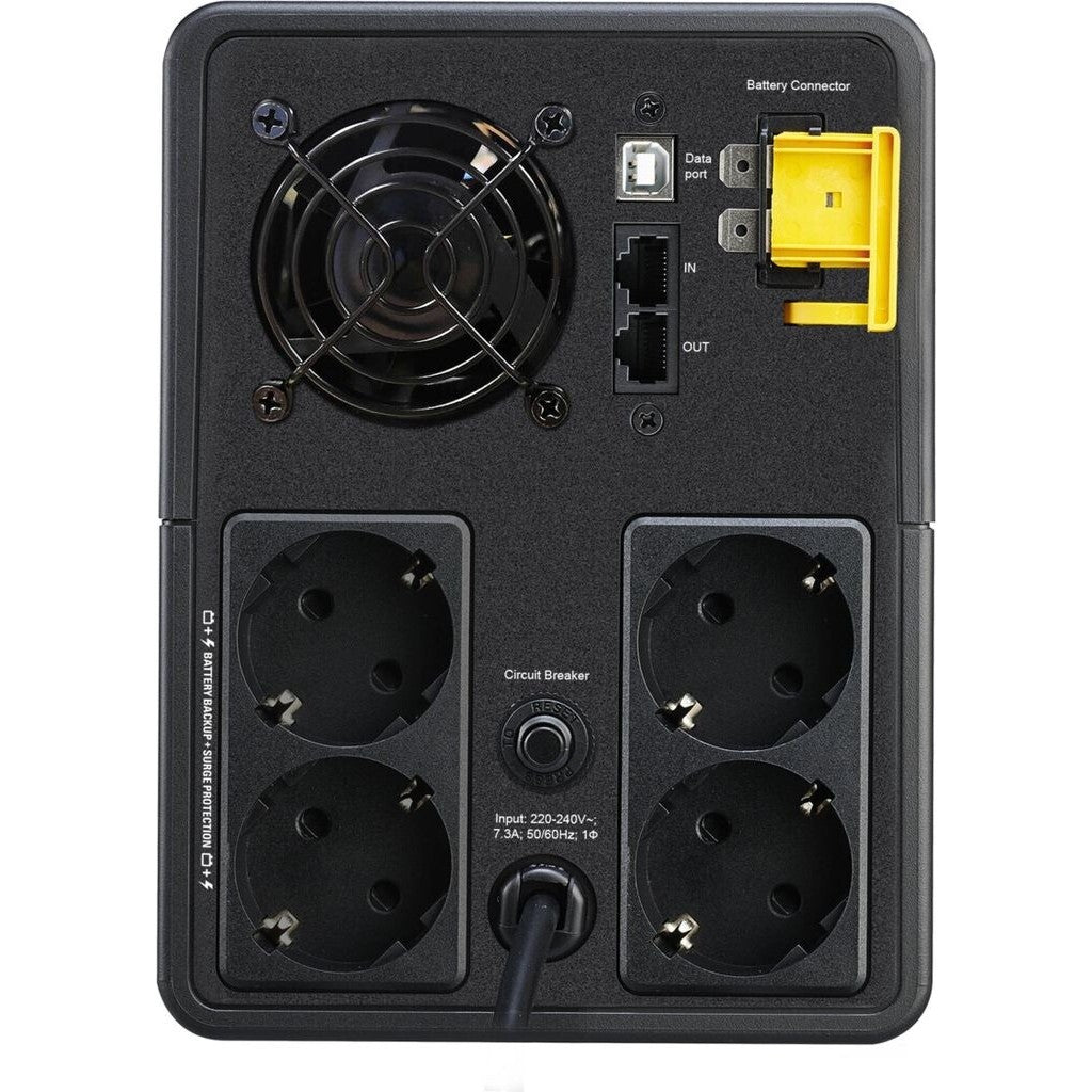 APC Back-UPS 1600VA - 230V - AVR - Schuko Ausgänge - Batterie - 24V (2x 12V - 7.0Ah) - Line-Interaktiv - 1,6 kVA - 900 W - Sine - 140 V - 300 V