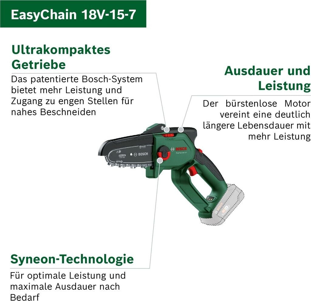 Bosch EasyChain 18V-15-7 Akku-Kettensäge