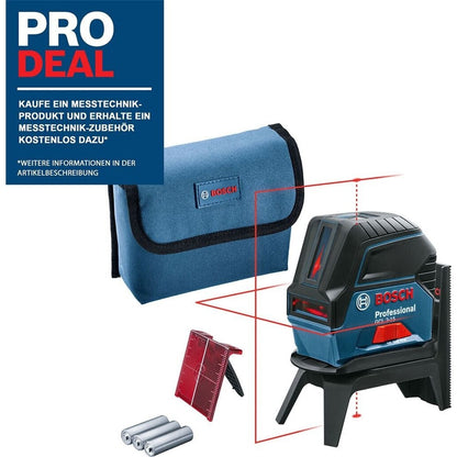 Bosch Professional Kreuzlinienlaser GCL 2-15 mit Halterung