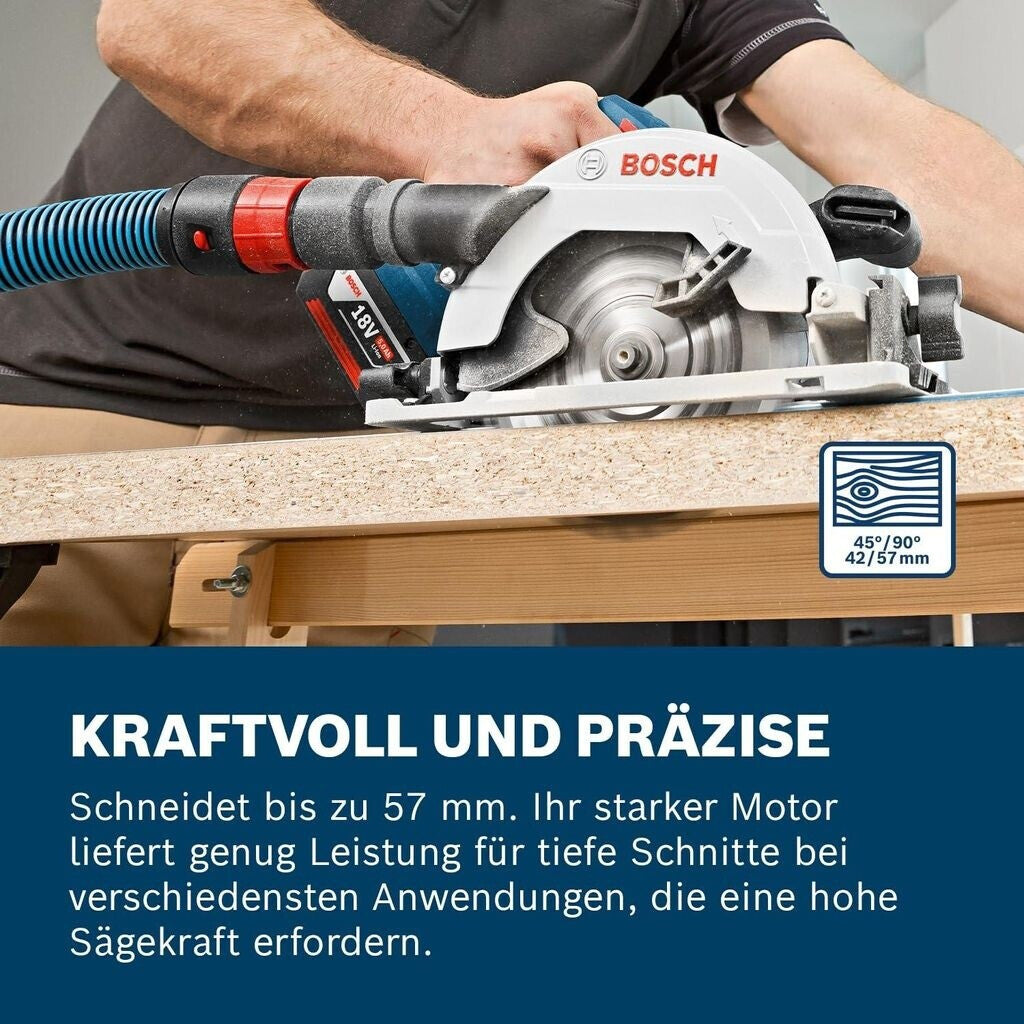 Bosch GKS 18V-57 G Professional - Schwarz - Blau - Grau - Rot - 16,5 cm - 3400 RPM - 5,7 cm - 2 cm - 4,2 cm