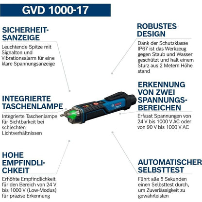 Bosch Spannungsprüfer GVD 1000-17 Kat. A