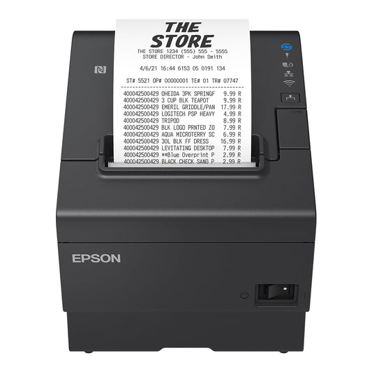 Epson TM-T88VII (112): USB - Ethernet - Serial - PS - Black - Thermodruck - POS-Drucker - 180 x 180 DPI - 500 mm/sek - 1,41 x 3,39 mm - Text - Grafik - Barcode - 2D-Strichcode