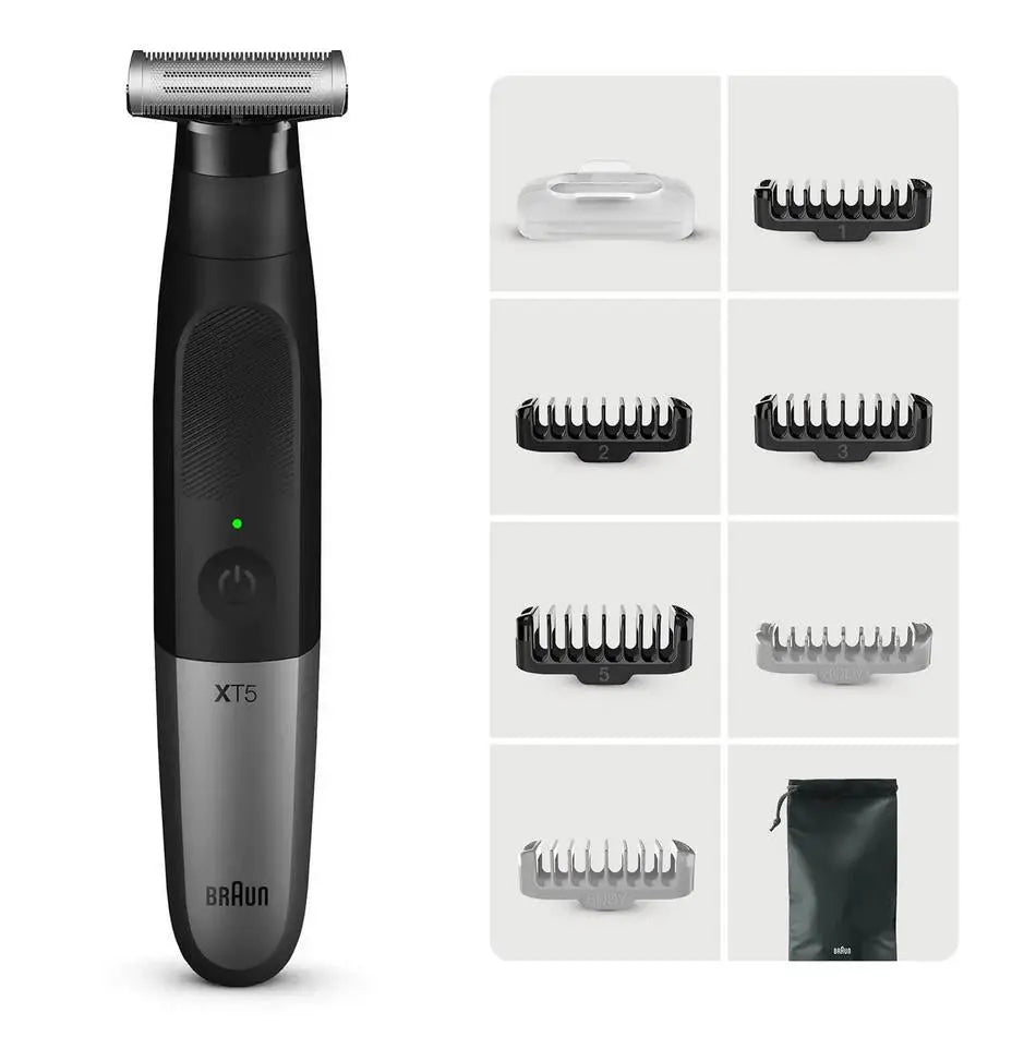 Braun XT5200 - Zwart - Zilver - Rechthoekig - 1 mm - 5 mm - Baard - Gezicht - Accu