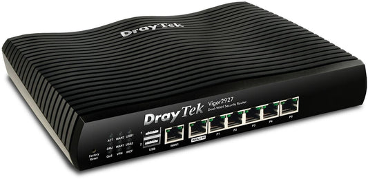 Draytek Vigor2927 - Ethernet-WAN - Gigabit Ethernet - DSL-WAN - Schwarz