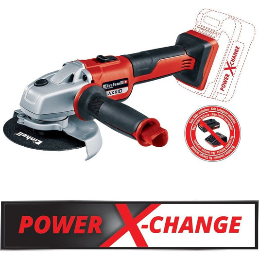Einhell Professional Akku-Winkelschleifer AXXIO 18/125 Power X-Change (18 V, 700 W, 125 mm Scheiben-Ø, 33 mm Schnitttiefe, Brushless, Softstart, ohne Trennscheibe, ohne Akku)