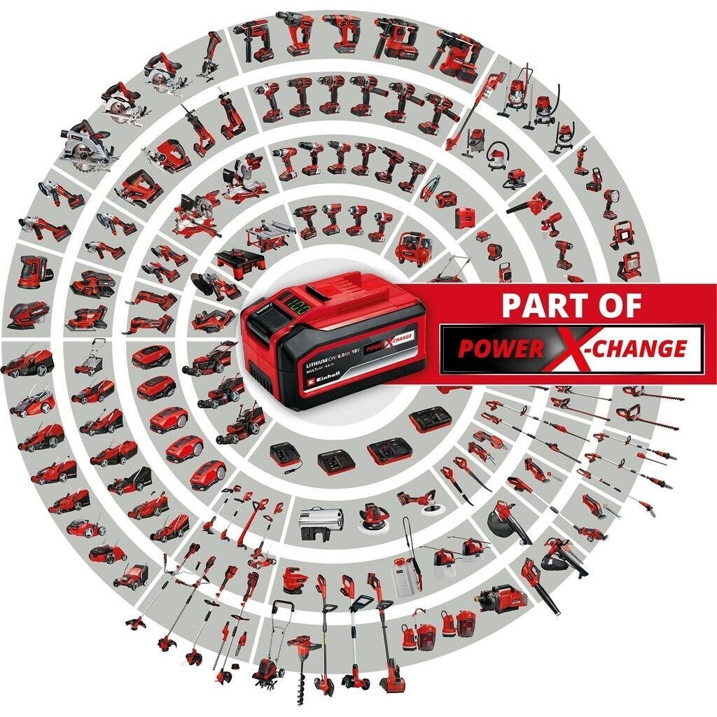 Einhell GC-CT 18/24 - Rasentrimmer - 24 cm - Klinge & Nylonschnur - D-Schlaufengriff - 8500 RPM - Schwarz - Rot