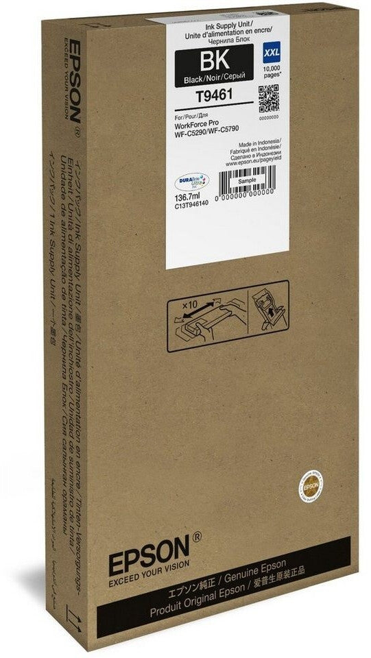 Epson WF-C5x90 Series Ink Cartridge XXL Black - Extrahohe (Super-) Ausbeute - Tinte auf Pigmentbasis - 136,7 ml - 10000 Seiten - 1 Stück(e)