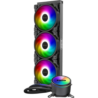 PCCOOLER AIO Wasserkühler - 240/360mm Radiator - 250/350W TDP - AMD und Intel - steuerbare RGB LEDs