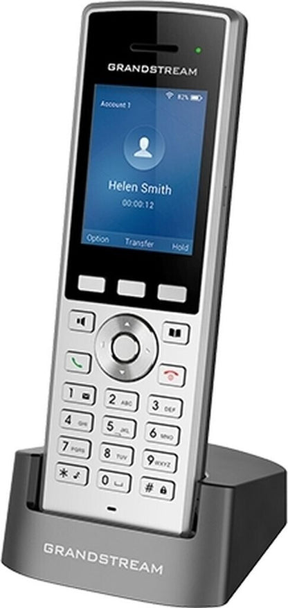 Grandstream WP822 - IP-Telefon - Schwarz - Silber - Kabelloses Mobilteil - 2 Zeilen - 500 Eintragungen - Tasten