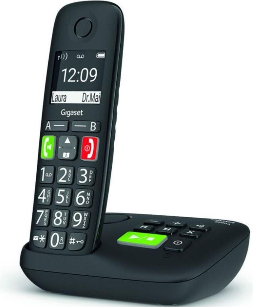 Gigaset E290A Single Telefon Schwarz