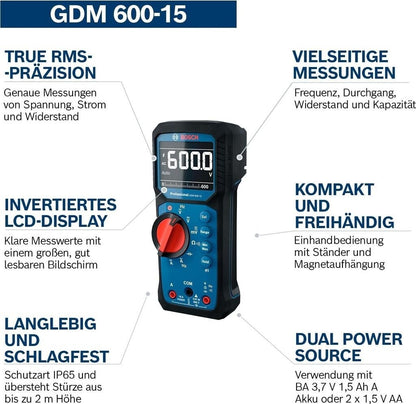 Bosch Professional Digitales Multimeter GDM 600-15