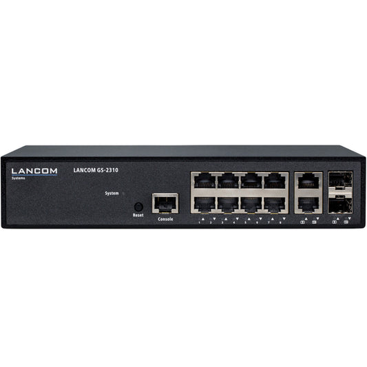 Lancom GS-2310 - Switch - managed - 8 x 10/100/1000 + 2 x Kombi-Gigabit-SFP - 61492 - 4044144614927