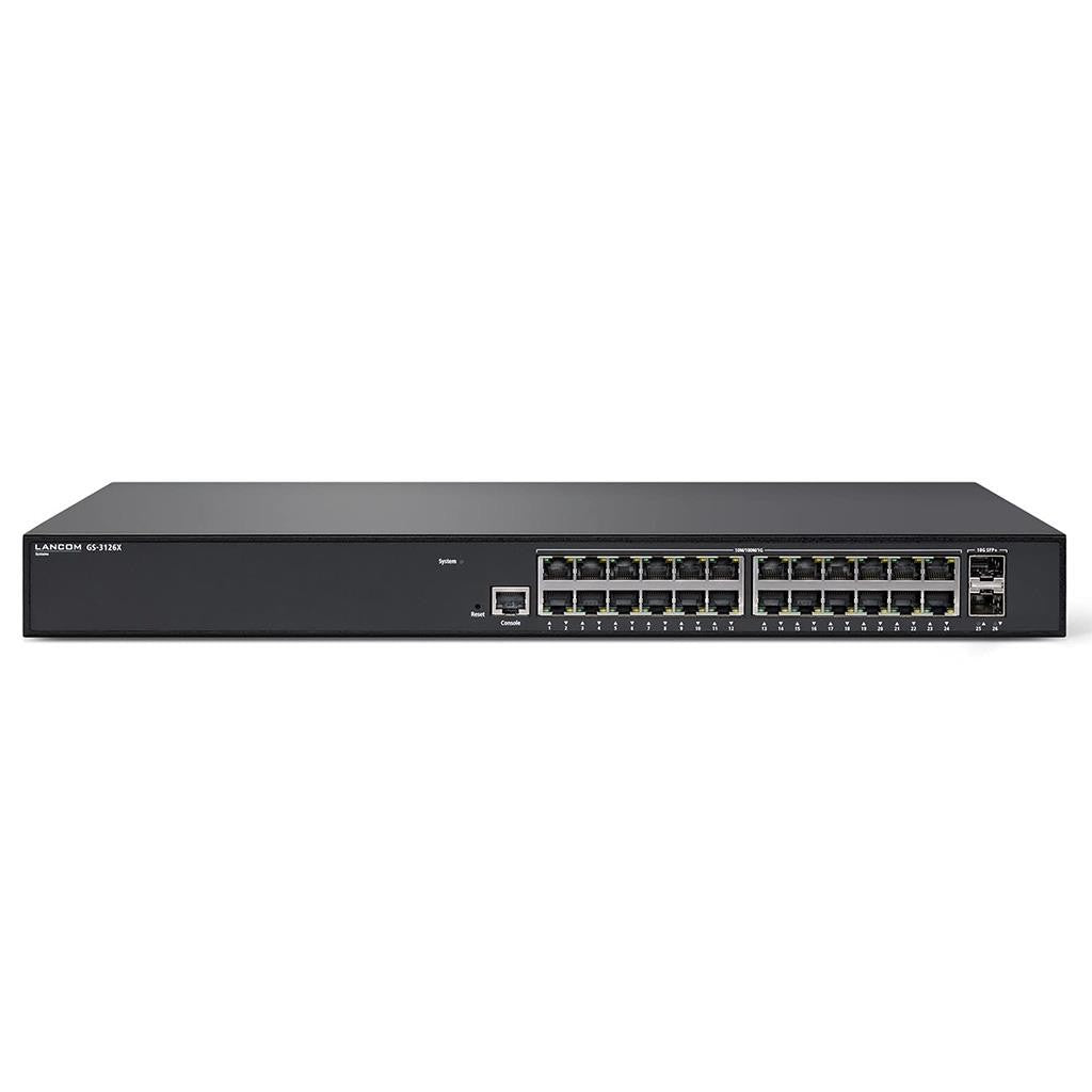 Lancom GS-3126X - Managed - L3 - Gigabit Ethernet (10/100/1000) - Rack-Einbau - 1U