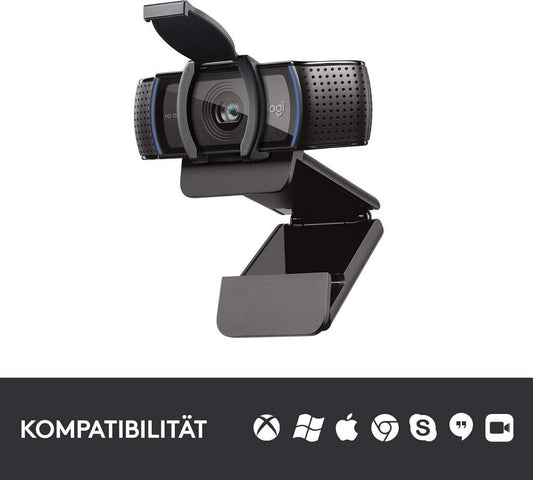 Logitech 960-001252 - 1920 x 1080 Pixel - Full HD - 30 fps - 720p - 1080p - Webcam-Abdeckung - 78°