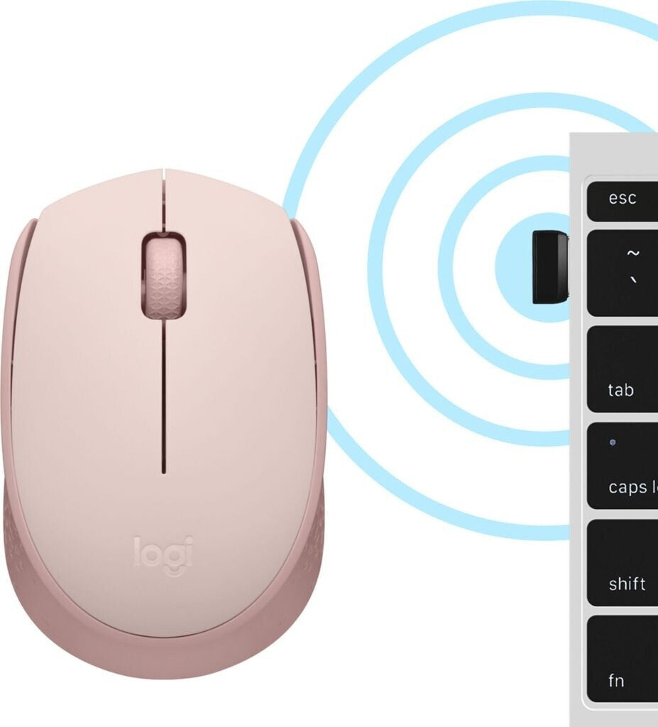 Logitech M171 - Beidhändig - Optisch - RF Wireless - Pink
