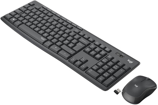 Logitech MK295 Silent - Volle Größe (100%) - Kabelgebunden - RF Wireless - QWERTY - Graphit - Maus enthalten