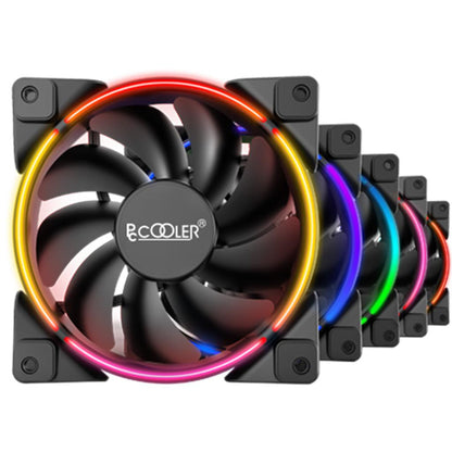 PCCOOLER FRGB Lüfter 5 in 1 Kit - bis zu 1800 U/min und 45,3 CFM - steuerbare RGB LEDs