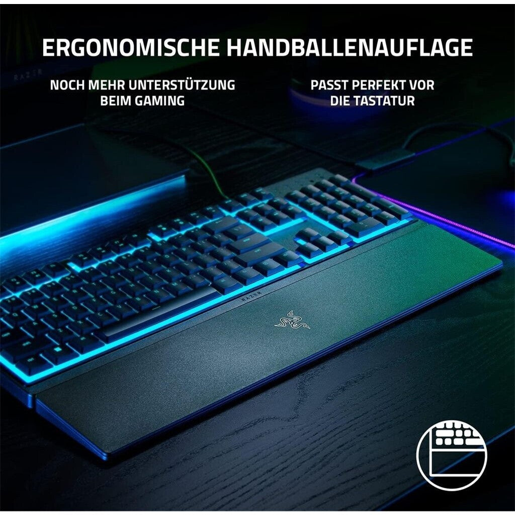 Razer Ornata V3 X - Kabelgebunden - USB - Membran Key Switch - QWERTZ - RGB-LED - Schwarz