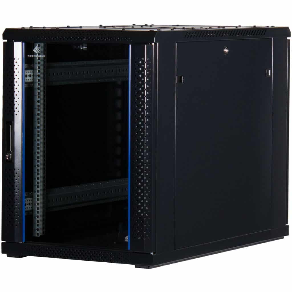 Rockstable 19 Zoll Serverschrank | Netzwerkschrank  15HE 600x1000x770mm (BxTxH) | RS19-6015 | Glastür